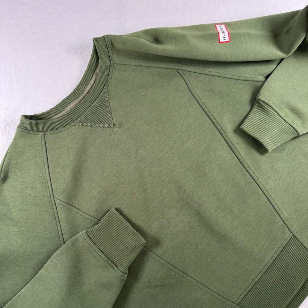 Hunter Women's Size M Green Raglan Long Sleeve Split Hem Pullover Sweatshirt